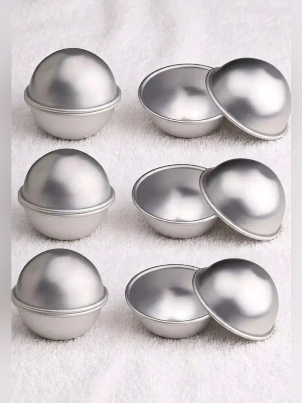 BESTOMZ Stainless Steel Bath Bomb Molds 13 Pc Lot DIY Crafting Metal Baking Cups